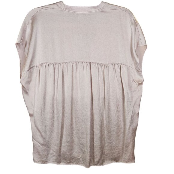 Vince Women’s Silk Blouse Blush Pink Small Quiet Luxury Workwear Minimalist - Picture 3 of 11